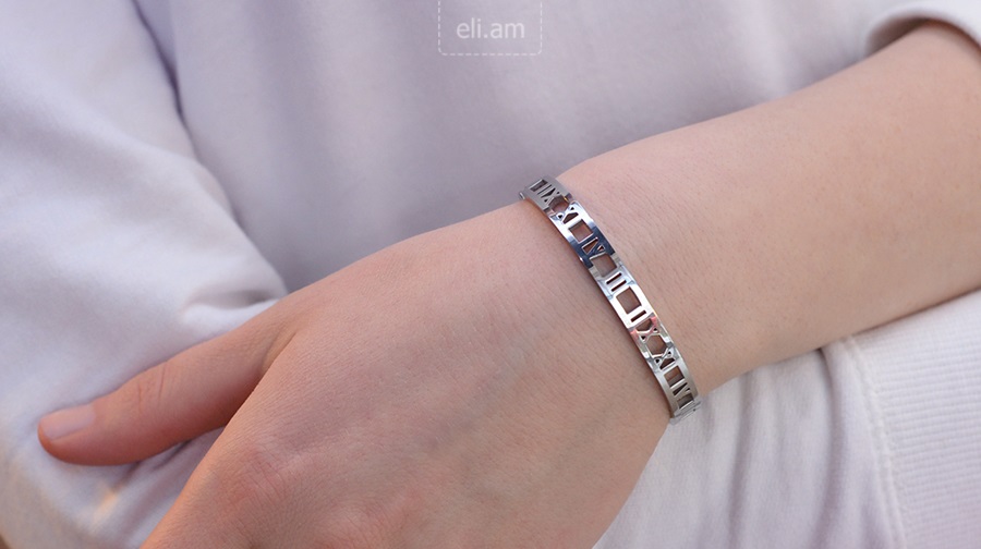 img-Հռոմեական թվերով թևնոց արծաթագույն