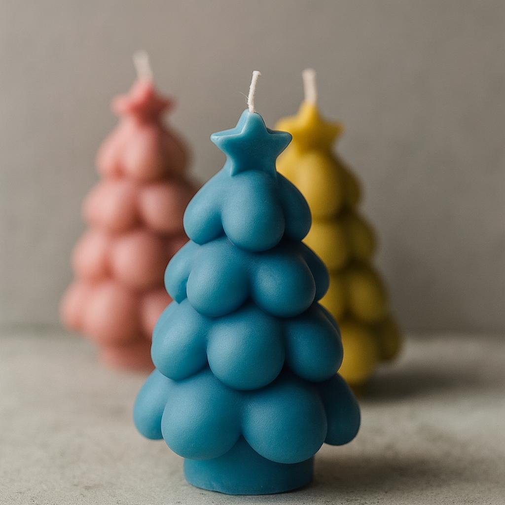 Candle «Christmas tree» - Blue