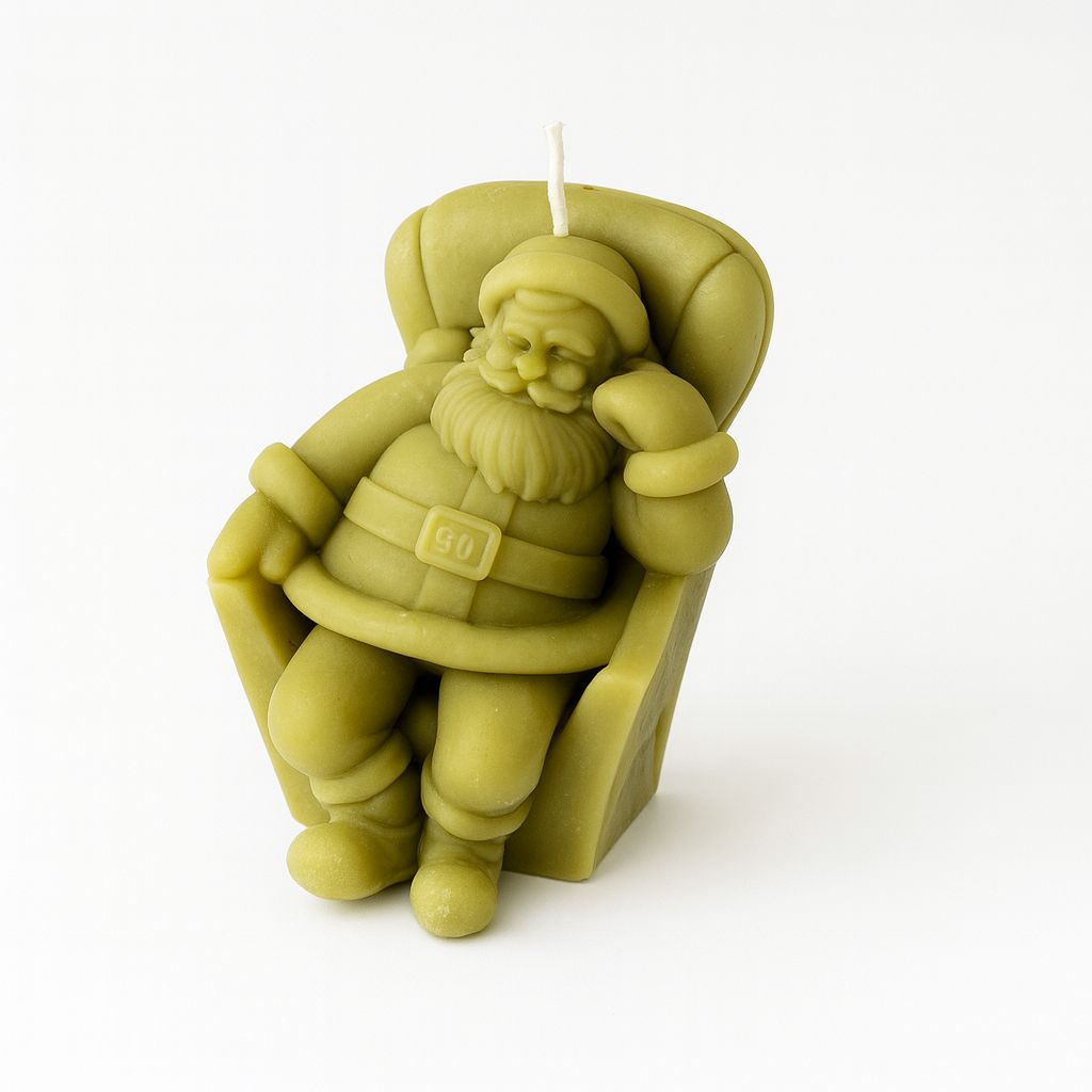 Candle - Santa Claus green