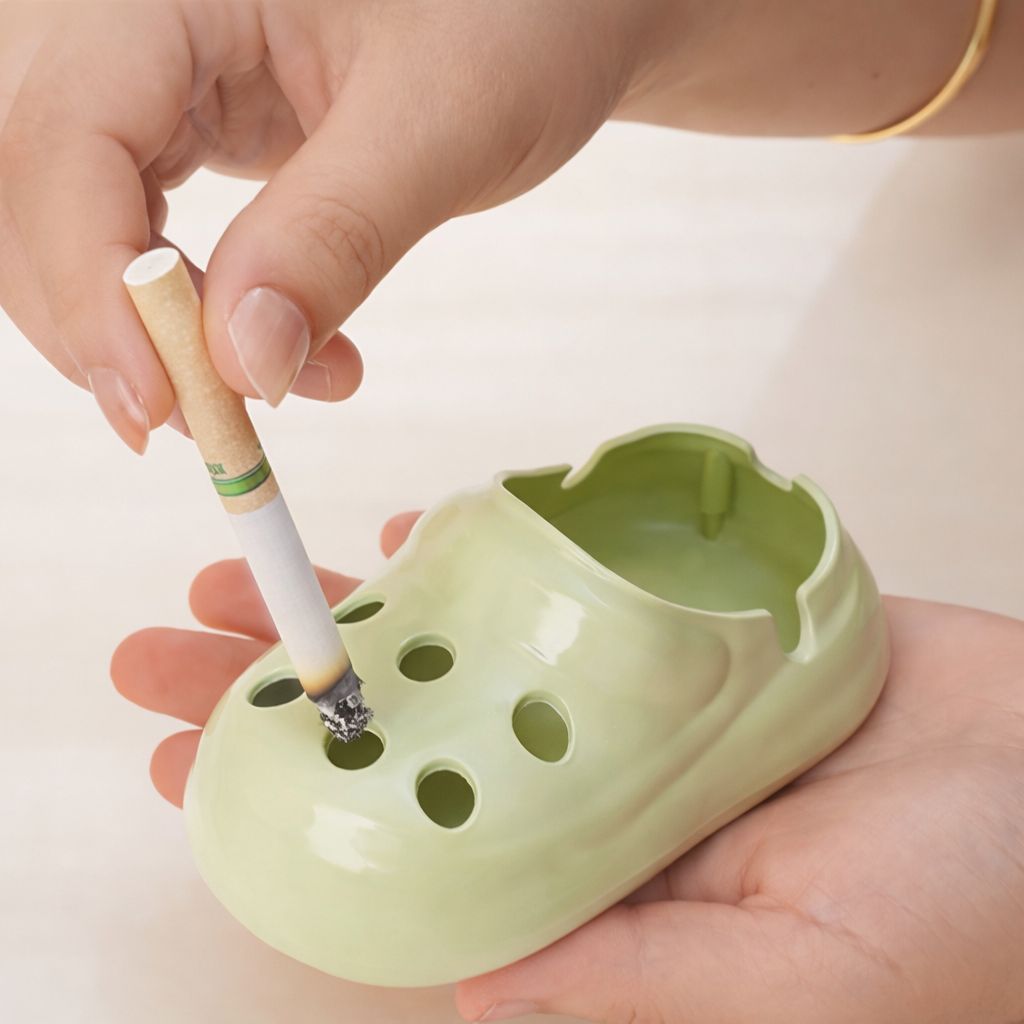 Ashtray – green Crocs